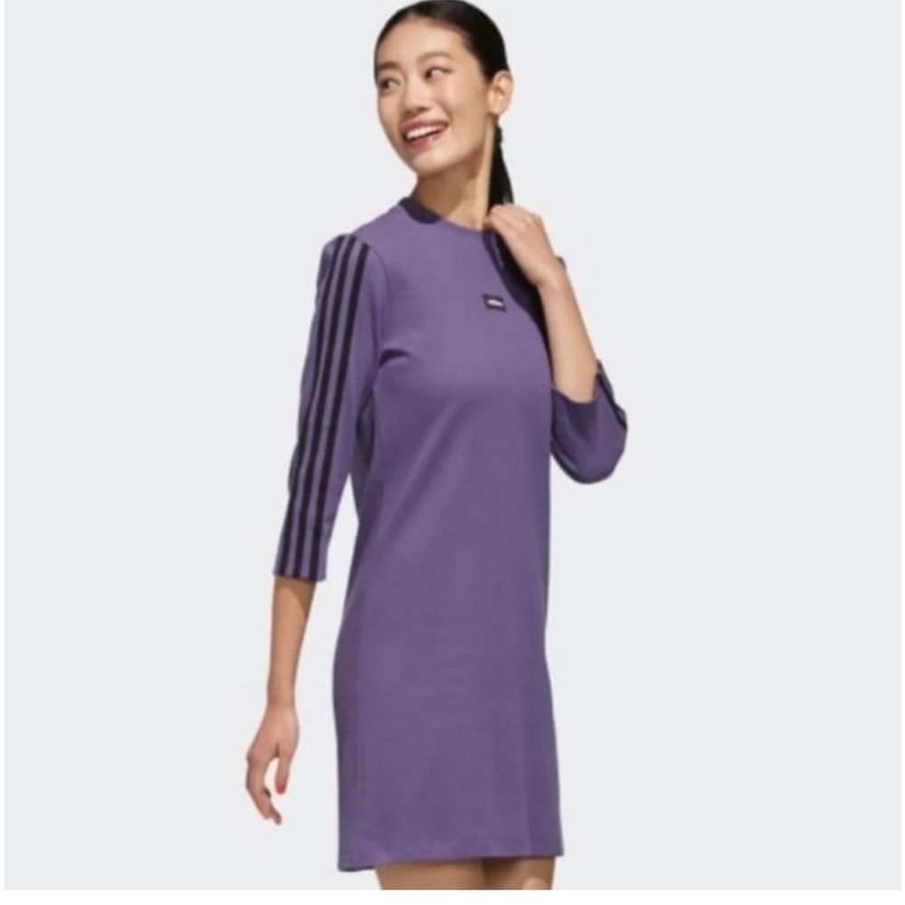 NWT 3/4 Sleeve Striped Adidas Dress